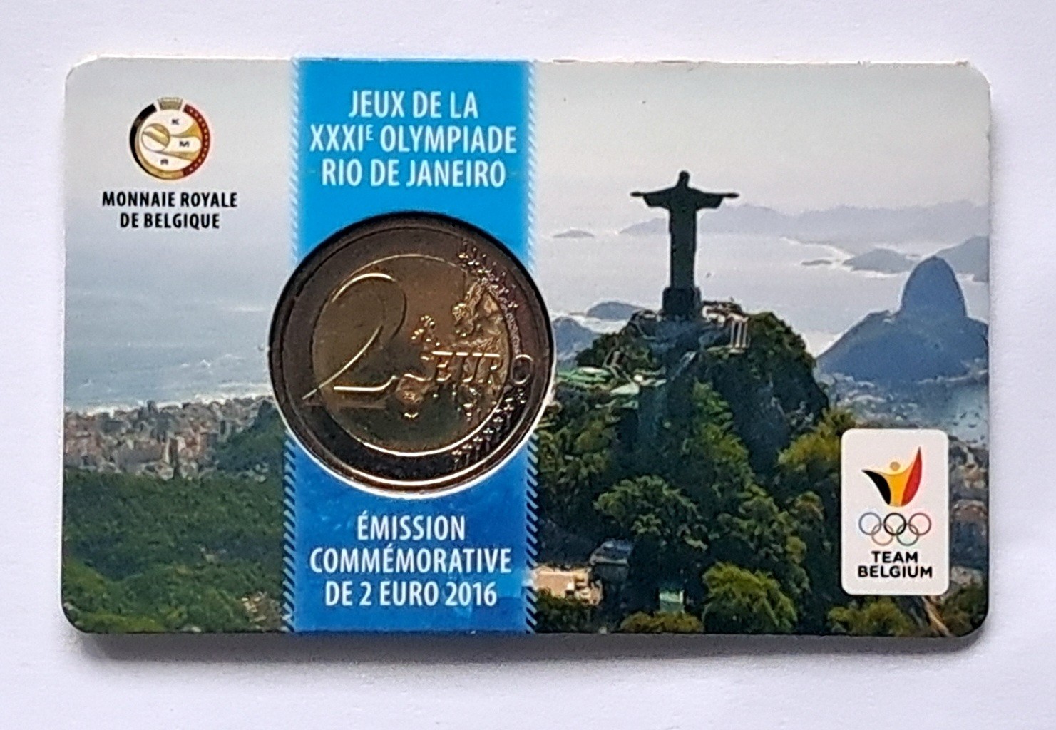 Belgique 2 Euros Coincard 2016 Jeux Olympiques Rio De Janeiro 