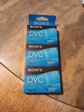 New Sony 3 Pack DVC Digital Video Cassette Tape Mini DV 60 Minutes DVM60PRR