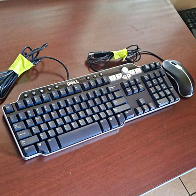 Dell Wired USB Keyboard & Mouse Combo Black/Silver English QWERTY (Standard)