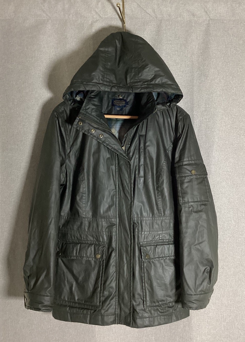 Pendleton Flannel Lined Hooded Jacket Medium - image 1