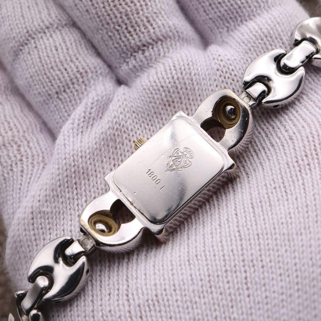 Gucci 1800L Watch Quartz Women's White Dial Silver No Box From Japan Working thumbnail 5