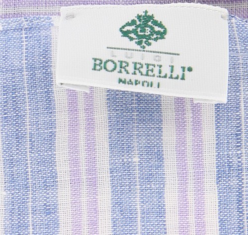 Luigi Borrelli Bleu Rayé Longue Écharpe - 74 " x 27 " - (LBSS12150) - Photo 4 sur 4