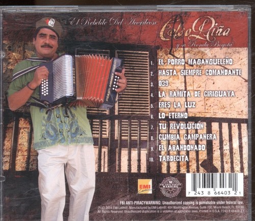 Celso Piña El Canto de Un Rebelde Para Un Rebelde CD USA Emi 2003 724386640321 - Bild 2 von 3