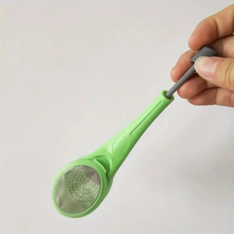Colador de té utensilios de cocina de silicona juego de té prensa filtro de té herramienta infusora reutilizable Foto 4 de 4
