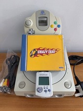 SEGA Dreamcast Console Bundle - Controller VMU Crazy Taxi - Tested Working