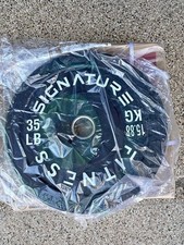 35LB Olympic Bumper Plates Pair, 2-Inch Rubber Olympic Weight Plates