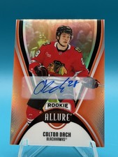 COLTON DACH RED RAINBOW ROOKIE AUTO BLACKHAWKS - 2025-26 UD ALLURE