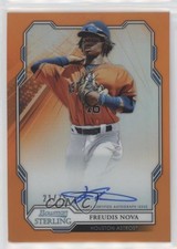 2019 Bowman Sterling Prospect Orange Refractor 21/75 Freudis Nova Auto 7bt