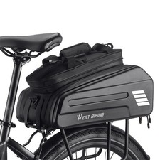 WEST BIKING E-Bike Battery Bicycle Pannier Waterproof Rear Rack Carrier Bag 20L