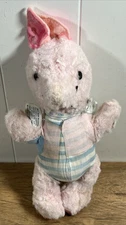 Vtg 1964 Gund Winnie the Pooh Piglet Stuffed Plush Doll Toy J Swedlin Inc READ