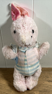Vtg 1964 Gund Winnie the Pooh Piglet Stuffed Plush Doll Toy J Swedlin Inc READ