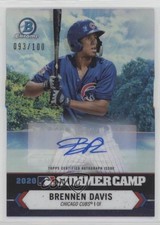 2021 Bowman Chrome 2020 Summer Camp Auto 93/100 Brennen Davis #SC-15 Auto y8h