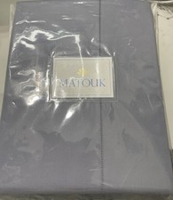 670 Matouk Italy NWT 3pc King Flat Sheet Cases 600TC Milano Percale Elephant