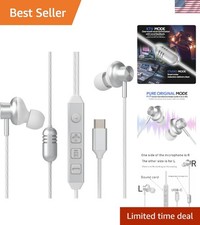 USB-C in-Ear Wired Headphones,Earbuds，3- , with high-Fidelity Sound Card, 5-M...