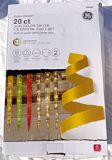 GE Color Choice Dual Color White Multi-Color 20 Ct LED Icicle Lights Ice Crystal