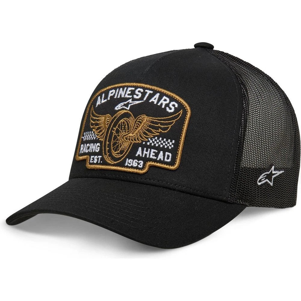 Alpinestars Heritage Patch Trucker Hat Baseball Cap Black Black
