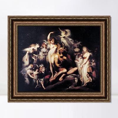 Framed Canvas Art Giclee Print Titania And Bottom by Henry Fuseli Home Decor