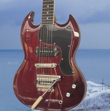 Red SG Solid Body Electric Guitar Mahogany body HH Pickup DOT Inly tremolo fast