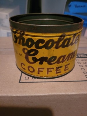 Vintage Chocolate Cream Coffee Can I Lb