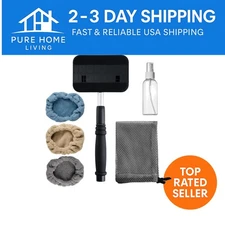 Extendable Pivoting Windshield Cleaning Tool with 3 Microfiber Covers - 11-17in