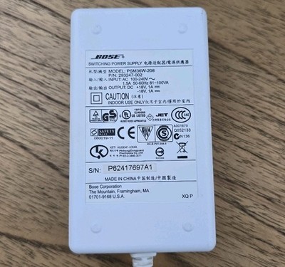 Bose SoundDock Series I Power Supply PSM36W-201 4-Pin Adapter White OEM Tested