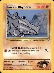 Brock's Rhyhorn 70/132 Gym Heroes Common Unlimited