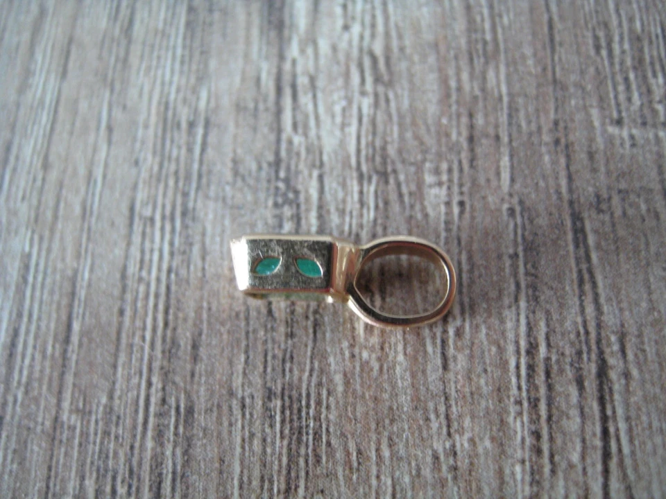 Anhänger 585 GG mit echtem Smaragd - Bild 2 von 4