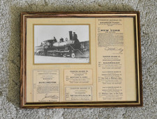 Antique NJ Tuckerton Railroad Co Engine #5 Picture and Tickets