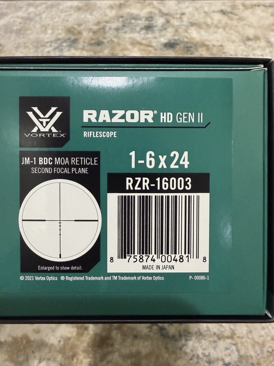 Vortex Razor HD Gen II 1-6x24mm Rifle Scope for sale online | eBay