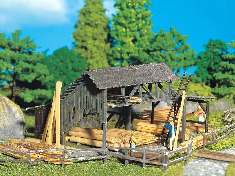 FALLER 130288 Entrepôt de bois HO 1/87 hangar miniature pour cacher les raccords de voies ferrées