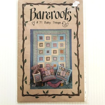 Bareroots Baby Quilt Vintage Quilting Pattern Packet #71 BABY THINGS 2001 Uncut