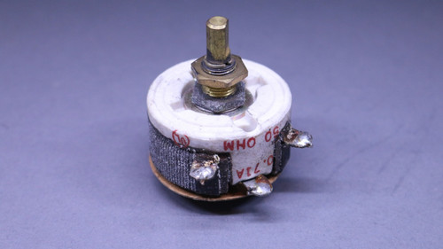Vintage Ward Leonard Type 25R 50 Ohm 25W Ceramic Rheostat Potentiometer 0.71A