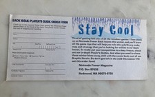 Nintendo Power Magazine - Stay Cool Back Issue Order Form 1997