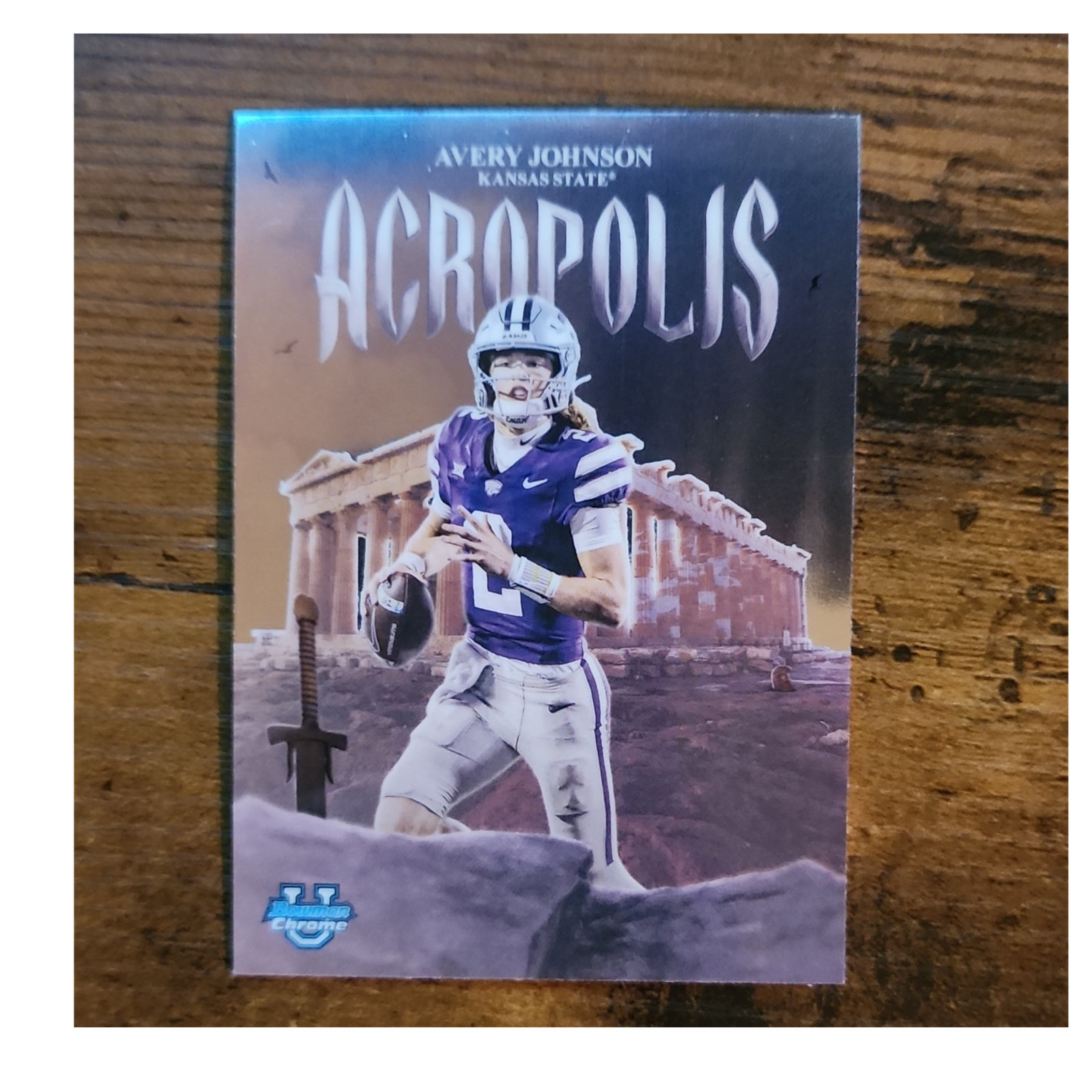 Topps 2025 Bowman University Chrome Avery Johnson #A-1 Kansas State Acropolis