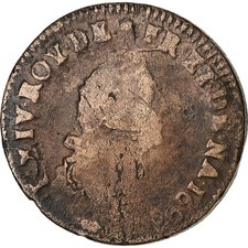 [#1287397] France, Louis XIV, Liard, 1698, Besançon, Copper, VF, Gadoury:81