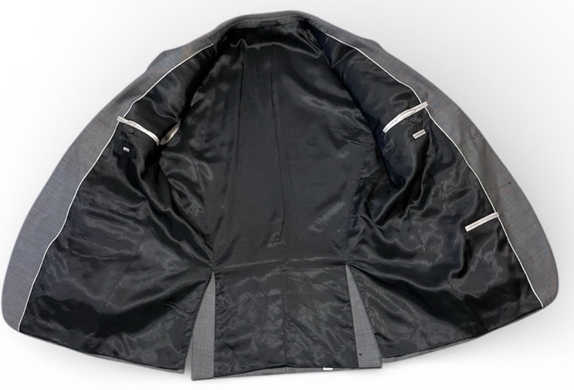 Men's Hugo Boss James 4 Sharp 6 Gray Wool Sport Coat Jacket Blazer 42L thumbnail 12