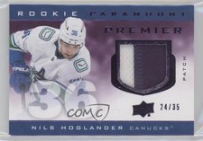 2020 Premier Rookie Paramount Jersey Relics 24/35 Nils Hoglander #P-NH Patch 5h0