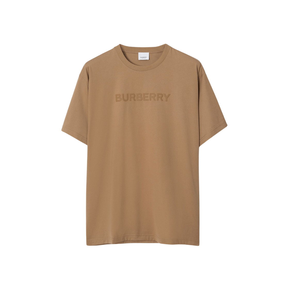 Burberry Logo Cotton T-Shirt Camel