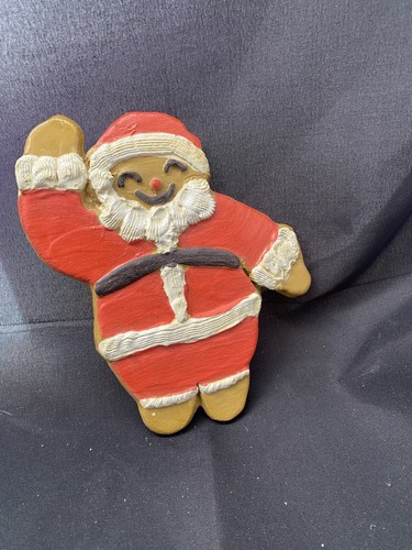 Vtg. Green tree house Santa Gingerbread Man (P) - Foto 1 di 2
