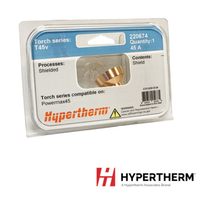 Genuine Hypertherm Powermax 220674 45 Shield 45A Plasma Torch Series T45V