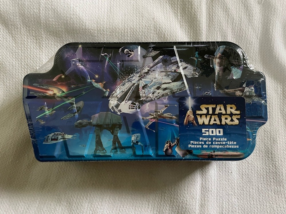 VTG Sealed Star Wars Vehicles Collector’s Tin Puzzle (2002) 500 pc