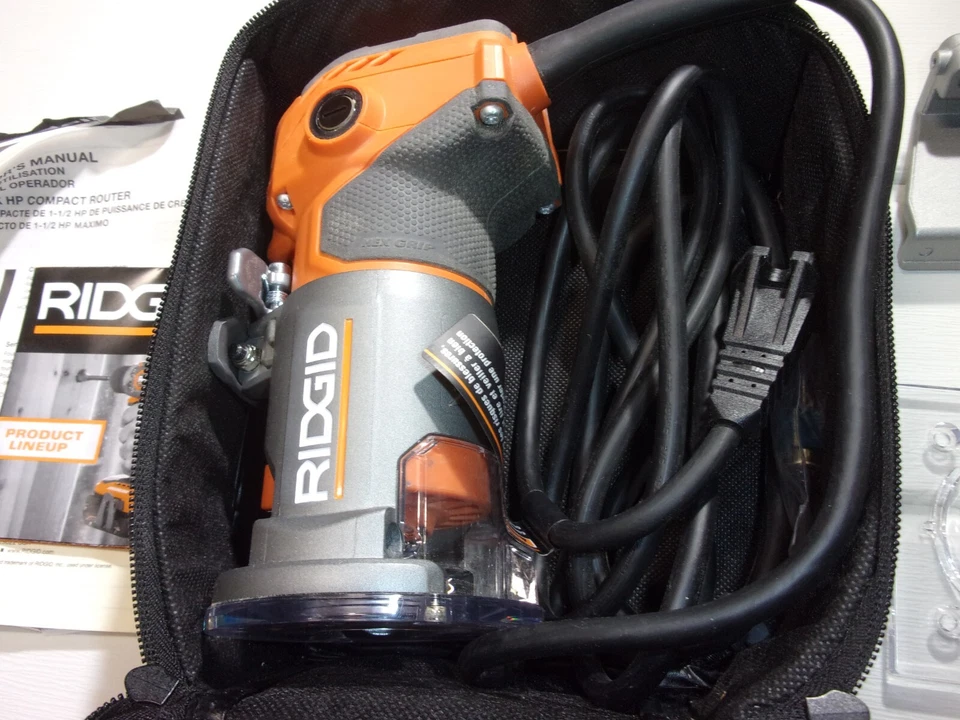 ROUTER COMPACTO RIDGID 1-1/2HP CON ESTUCHE # R24012 Foto 2 de 4