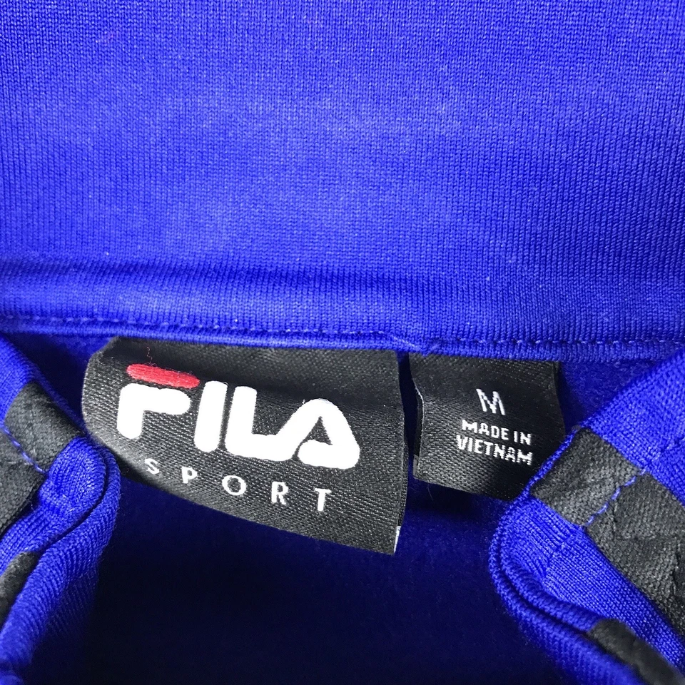 Fila Sport Sweatshirt Womens Medium Blue Full Zip Performance Activewear Top - Image 2 of 4