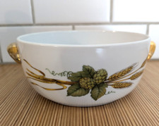 Royal Worcester Dish Gold Evesham Serving Bowl Asparagus Shape 23