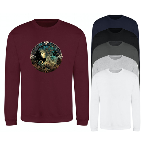 Sweatshirt Star Sign Virgo Horoscope Astrology Zodiac Art Unisex Sweater Jumper - Picture 4 of 37