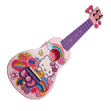 Hello Kitty Ukulele HTF 2016 Pink Plastic Best Friends Forever Valentines Hearts