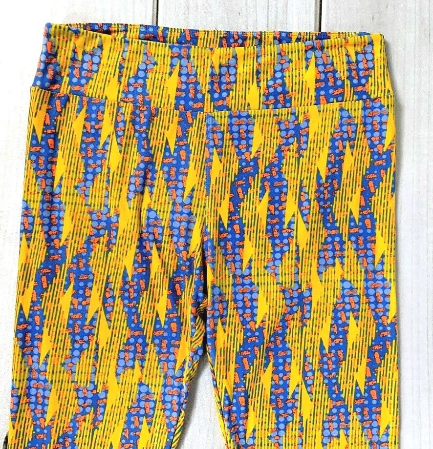 New LuLaRoe Leggings Tall and Curvy TC Yellow Blue Orange Unicorn NWT A6206 - Image 4 of 4