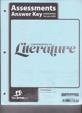 BJU Press Fundamentals of Literature Assessments Answer Key - 3rd Edition 540302