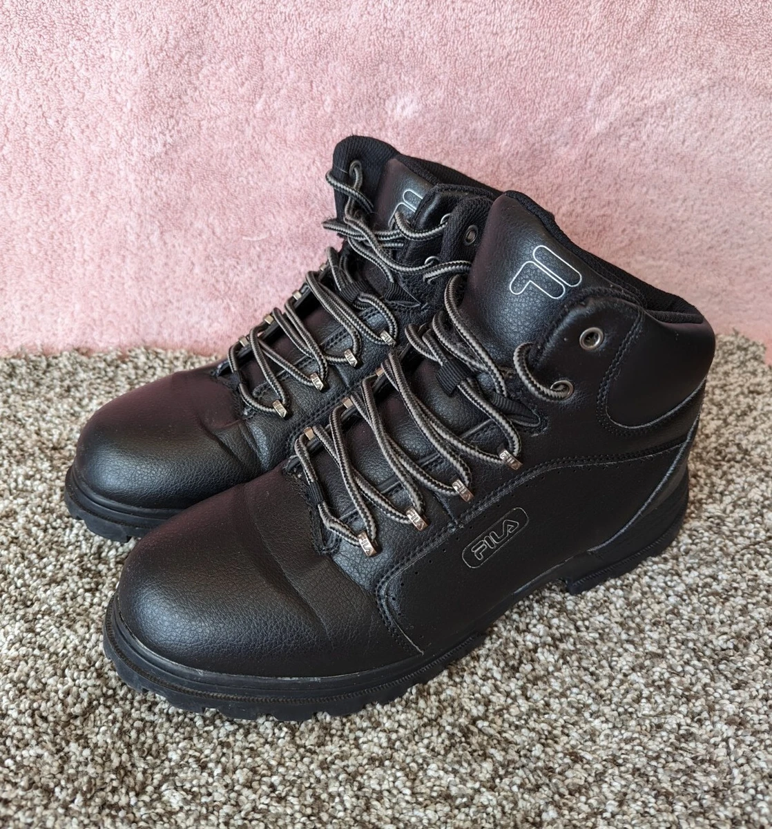 Black top fila boots