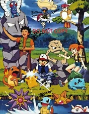 POKEMON - Rachael Lillis, Eric Stuart, Veronica Tayl Signed 8X10 reprint Photo !